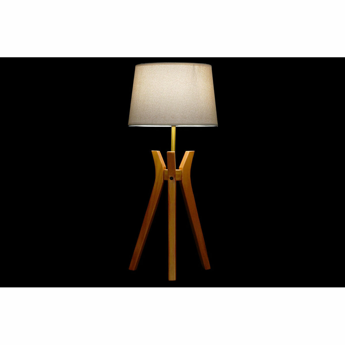Bordlampe DKD Home Decor Brun Beige Polyester Tre 220 V 50 W